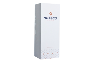 Hộp rượu vang giấy đơn Maltco trắng xanh